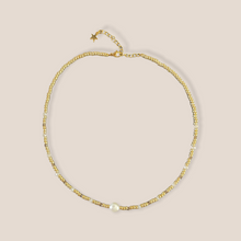 Load image into Gallery viewer, Ketting Minimalistic pearl goud
