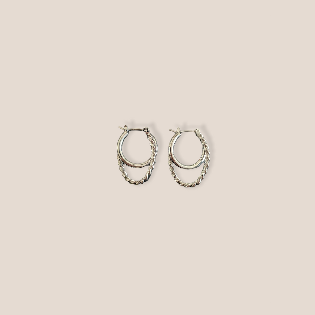Oorbellen Twisted zilver