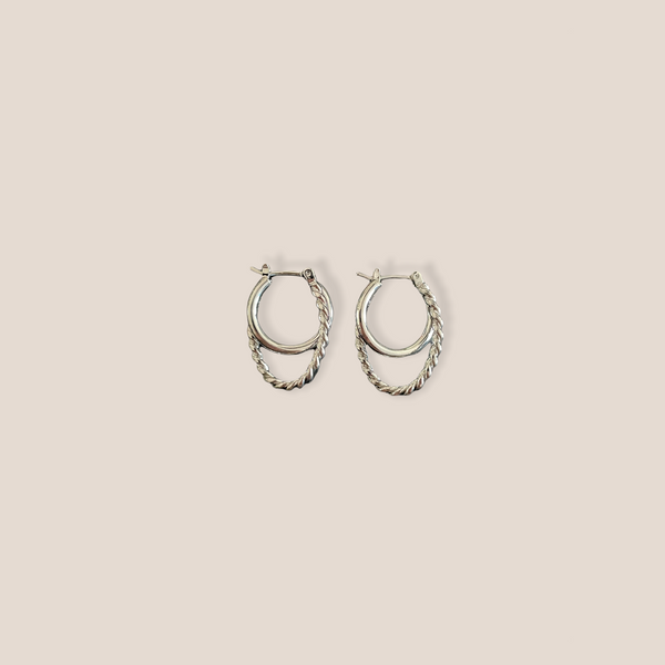 Oorbellen Twisted zilver