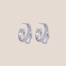 Afbeelding in Gallery-weergave laden, Oorbellen Double ring goud
