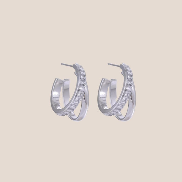 Oorbellen Double ring goud