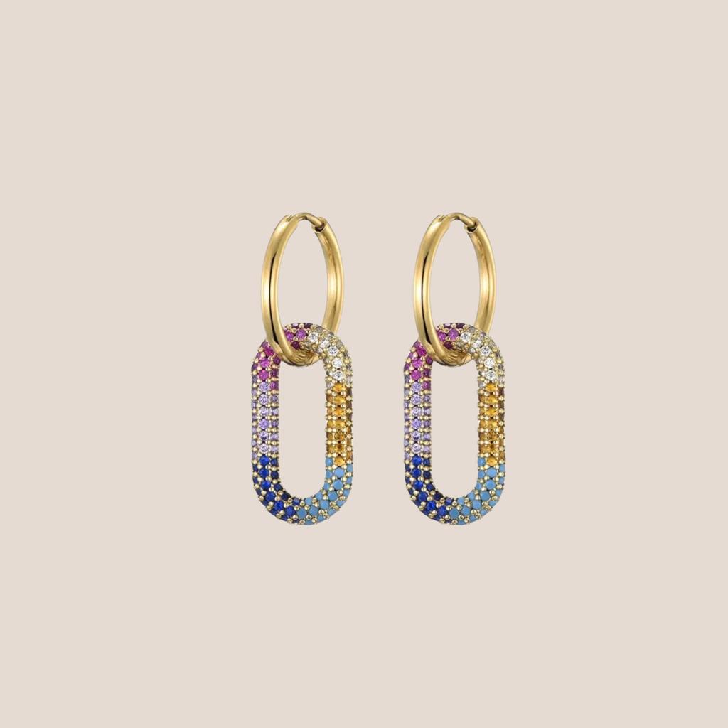 Oorbellen GLITTER UP COLOUR